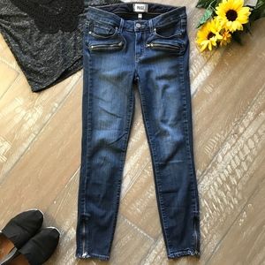 Paige skinny ankle zip crops capris - size 27